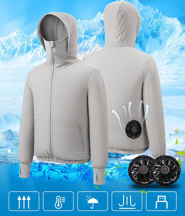 Outdoor Sport Brand Jacket - 여름 스포츠 팬 에어컨 쿨 남성