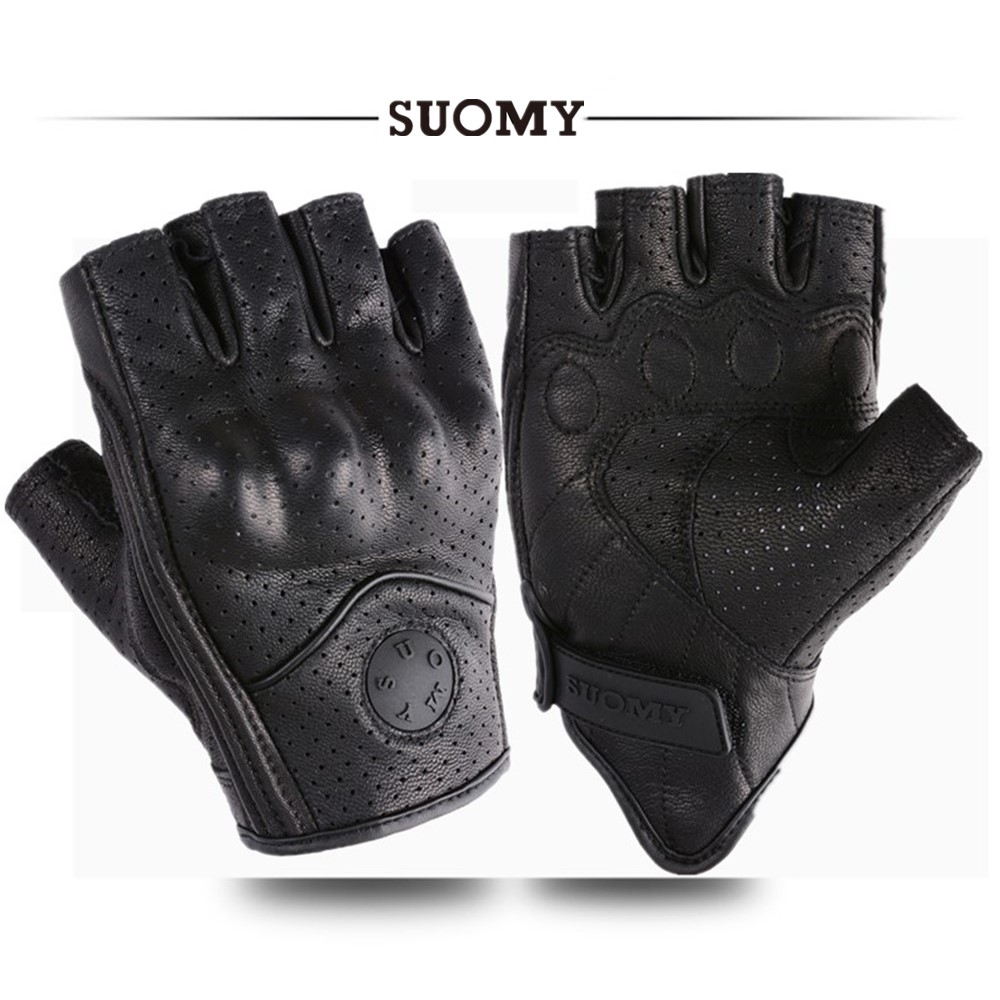 Horse Riding Glove - 여름 반 손가락 오토바이 장갑 레트로