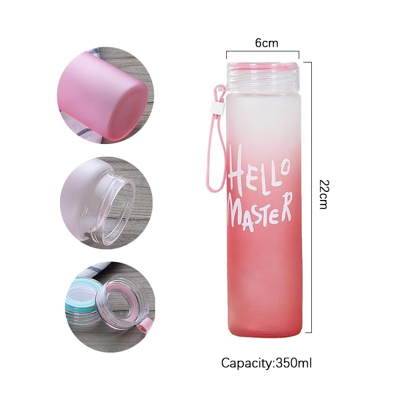 Outdoor Sport Glass Water Bottle - 활동적인 라이프스타일을 위한 350ml 스포츠 실리콘