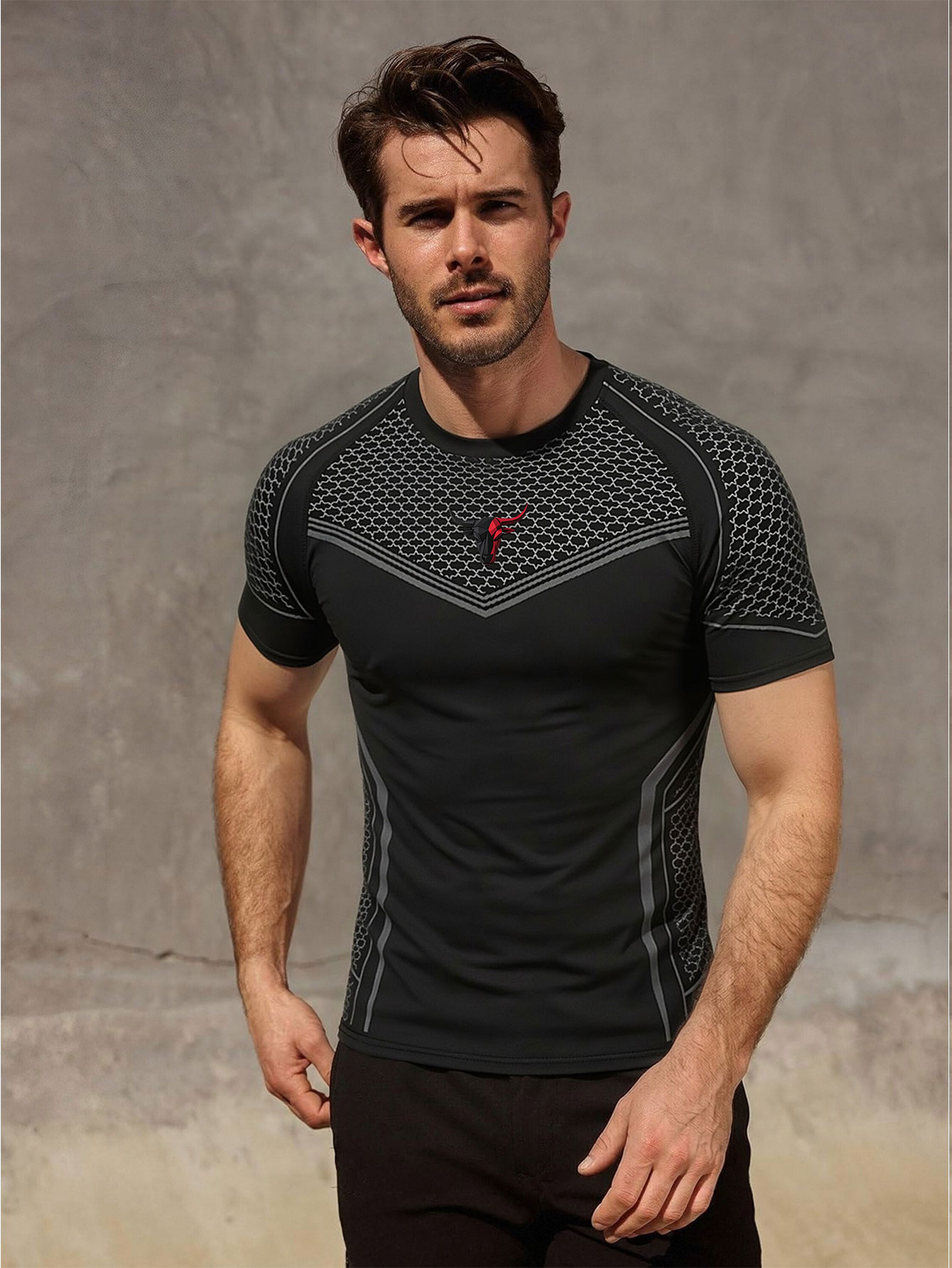 짐 허브 프린트 남성용 컴프레션 티셔츠 운동 스포츠 빠 - Outdoor Sport.Hub 리뷰 및 가격
