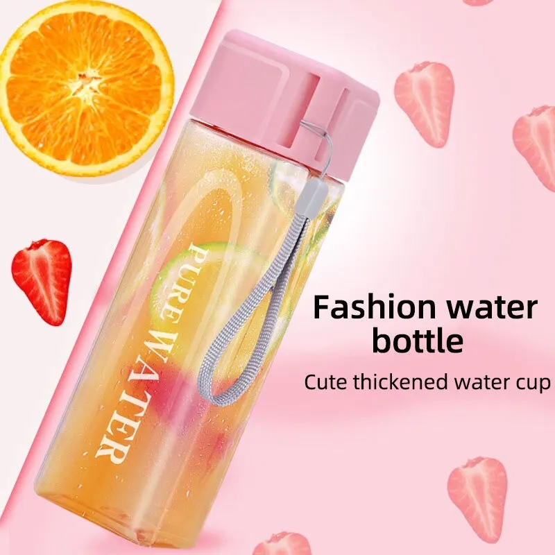 450ml, 1개 투명 사각형 음료 유리잔, 휴대용 물 - Outdoor Sport Glass Water Bottle 리뷰 및 가격