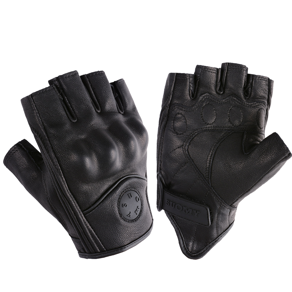 여름 반 손가락 오토바이 장갑 레트로 블랙 가죽 천공  - Horse Riding Glove 리뷰 및 가격