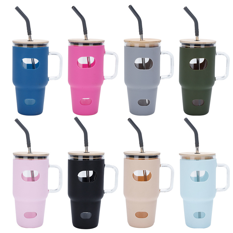휴대용 실리콘 유리 대나무 뚜껑 빨대 물 컵 스포츠 물 - Outdoor Sport Glass Water Bottle 리뷰 및 가격