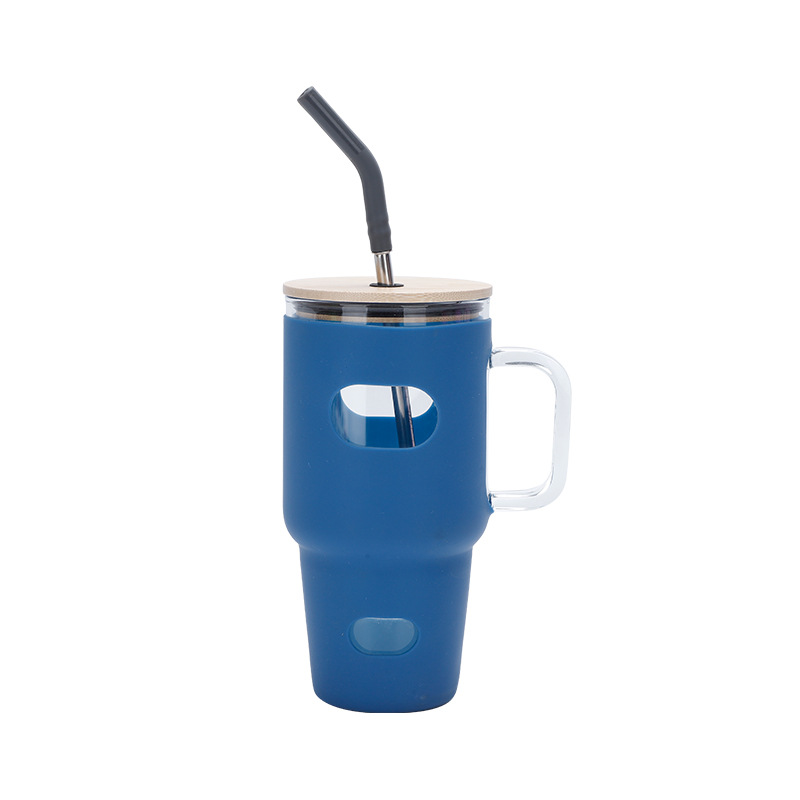 휴대용 실리콘 유리 대나무 뚜껑 빨대 물 컵 스포츠 물 - Outdoor Sport Glass Water Bottle 리뷰 및 가격
