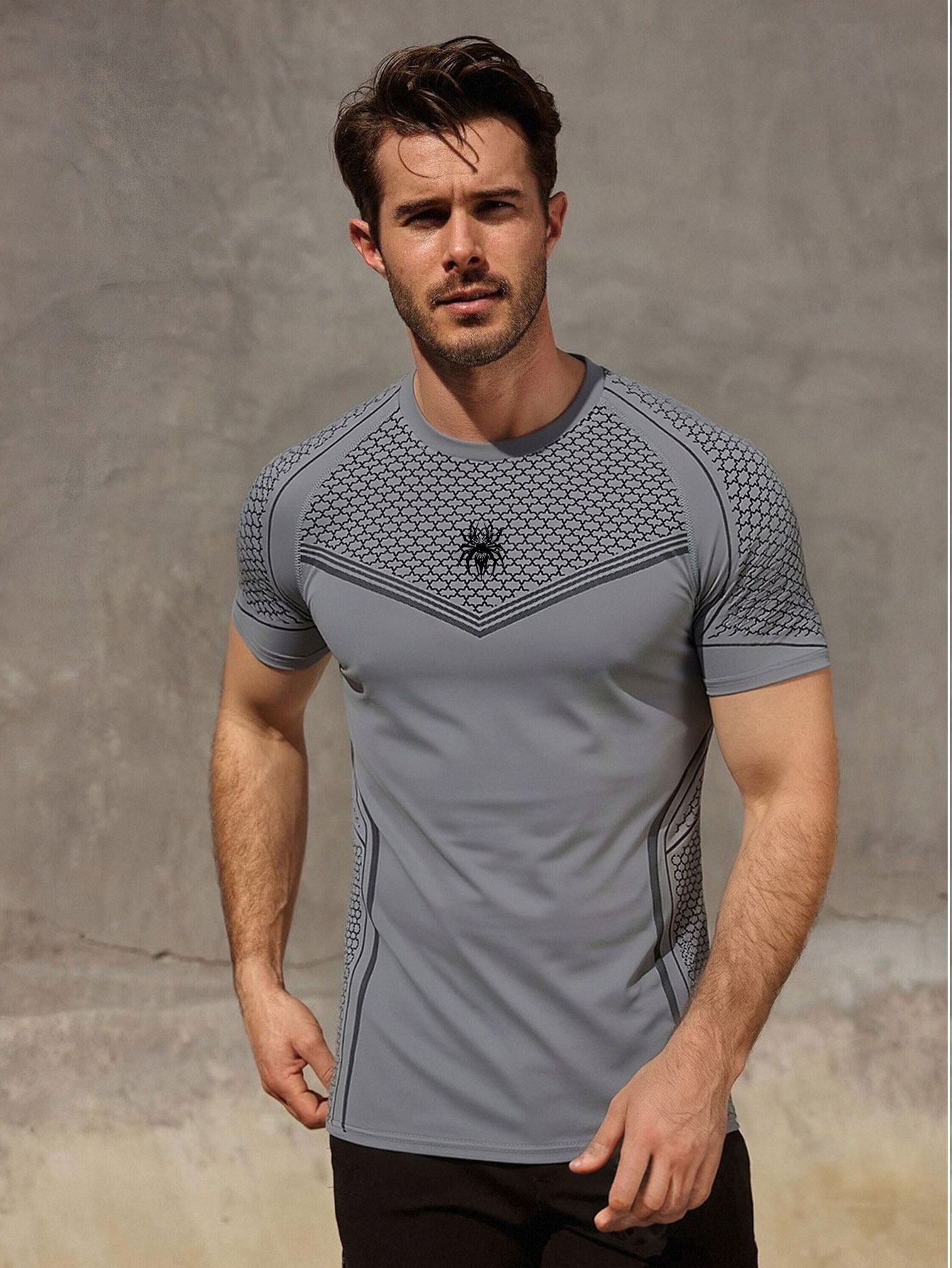 짐 허브 프린트 남성용 컴프레션 티셔츠 운동 스포츠 빠 - Outdoor Sport.Hub 리뷰 및 가격