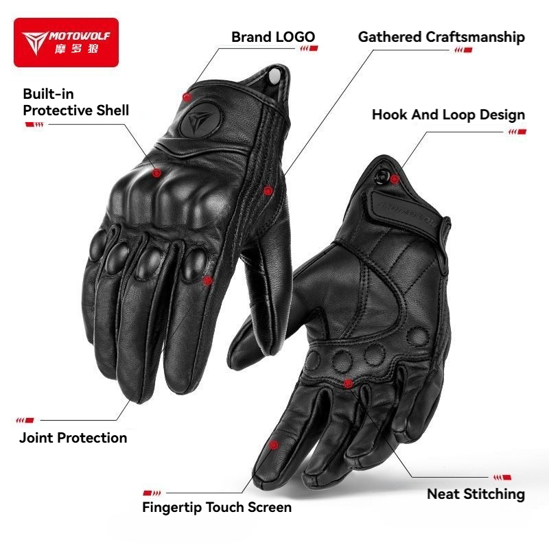 모토울프 오토바이 장갑 남성 가죽 라이딩 장갑 터치스크 - Horse Riding Glove 리뷰 및 가격
